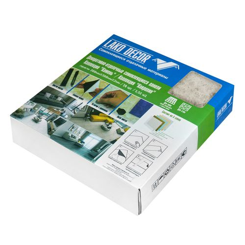 Плитка ПВХ самоклеящаяся LAKO DECOR мрамор карелия  30 х 30 СМ, изображение