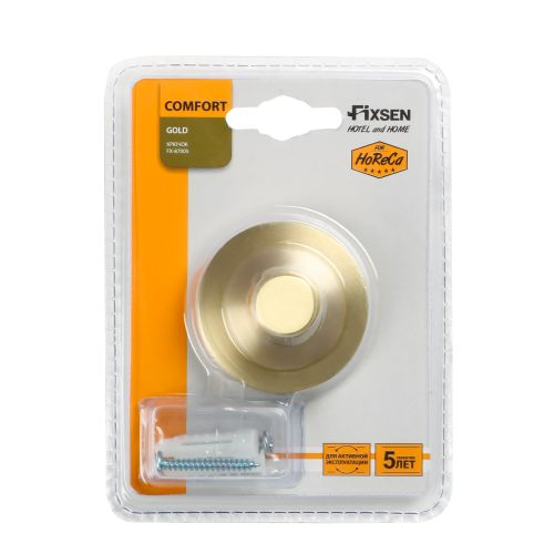Крючок одинарный Comfort Gold золото-сатин, фотография