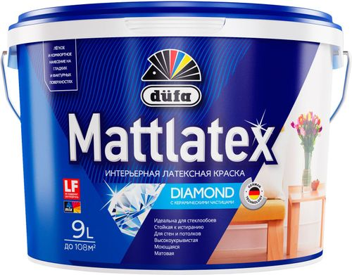 Воднодисперсная краска Dufa MATTLATEX RD100 9 л, вид