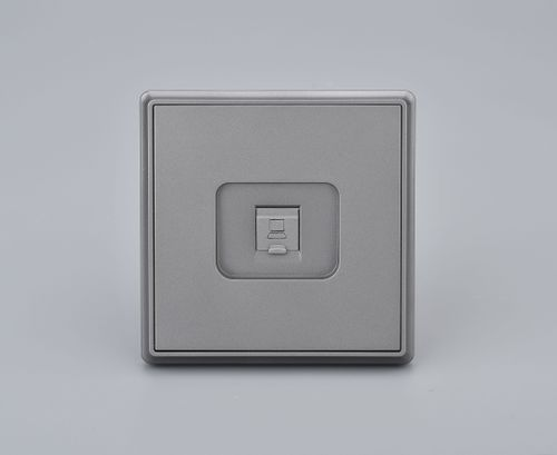 Розетка компьютерная 1 пост ALTECH ENCORE 1SPCG cat6e 10Gb графит, изображение