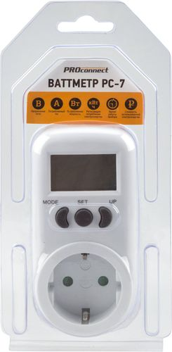 Ваттметр PROconnect PC-7 16 А, крупный план