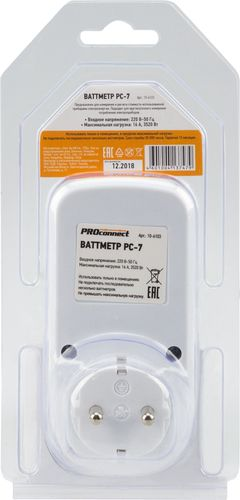 Ваттметр PROconnect PC-7 16 А, крупный план