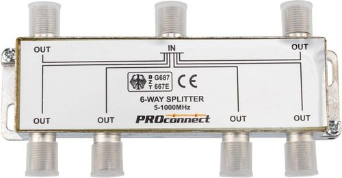 Делитель антенный PROconnect 5-1000 МГЦ 6 под F разъем, картинка