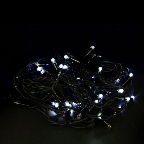 Гирлянда универсальная бахрома SYSTEM PROF 50 LED белый 3 м, крупный план