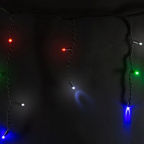 Гирлянда универсальная бахрома SYSTEM PROF 50 LED многоцветный,белый 3 м, крупный план