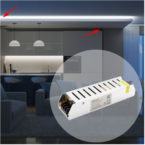 Блок питания для светодиодной ленты Apeyron Electrics 03-48 75 Вт 12 В 6,5 А, изображение