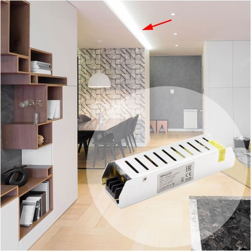 Блок питания для светодиодной ленты Apeyron Electrics 03-48 75 Вт 12 В 6,5 А, фото