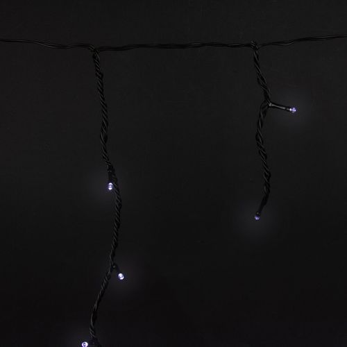 Гирлянда внешняя занавес сосульки SYSTEM OUT 50 LED белый 2,4 м, детальное фото