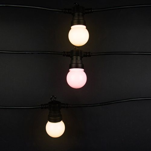 Гирлянда внешняя нить SYSTEM PROF 50 LED многоцветный,белый 5 м, крупный план