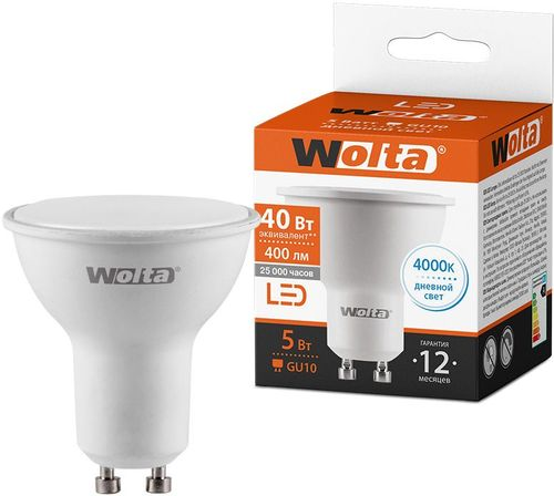 Светодиодная лампа WOLTA 25SPAR16-230-5GU10 5Вт 4000K GU10, изображение