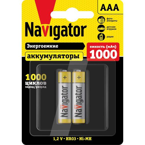 Аккумулятор Navigator AAA, 1000 (мАч), картинка
