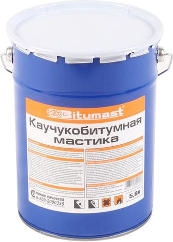 Мастика битумно-каучуковая Bitumast 5 л, детальное фото