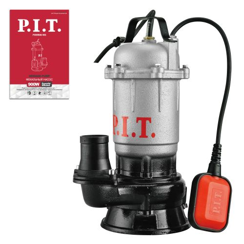Насос фекальный P.I.T. PSW900-W3 900Вт 18 м, крупный план