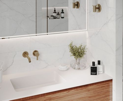 Керамогранит Laparet Torso Bianco белый 60X60 см 1,44 м², детальное фото