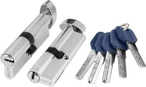 Цилиндровый механизм PUNTO (Z402/90) Z4002Knob90(40+10+40) с вертушкой CP хром, вид