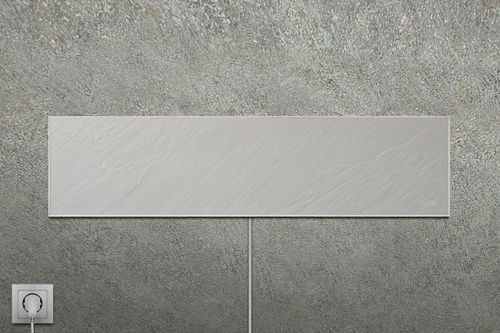 Кварцевы электрообогреватель Теплофон GRANIT ЭРГН 0.45 кВт, 1200х295 мм белый гранит, крупный план
