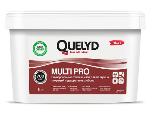 QUELYD клей готовый универсальный MULTI PRO, 11 л, крупный план