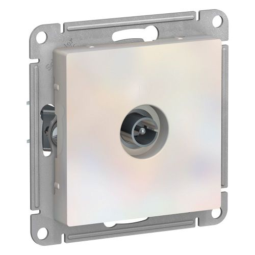 Розетка TV 1 пост Systeme Electric Atlas Design жемчуг, картинка