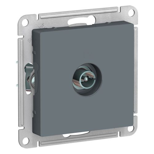 Розетка TV 1 пост Systeme Electric Atlas Design грифель, изображение