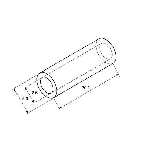 Гильза медная луженая ГМЛ 2,5-2,6 (2,5 мм² - Ø2,6 мм) ГОСТ 23469.3-79 (в упак. 10 шт) REXANT, детальное фото