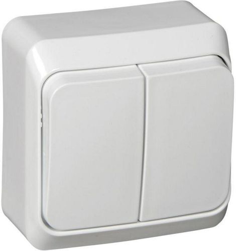 Выключатель 2-клавишный Schneider Electric ETUDE BA10-002B белый, вид