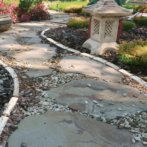 Декоративный бордюр Камешки Standartpark серый мрамор 0,75х0,037х0,125 м, детальное фото
