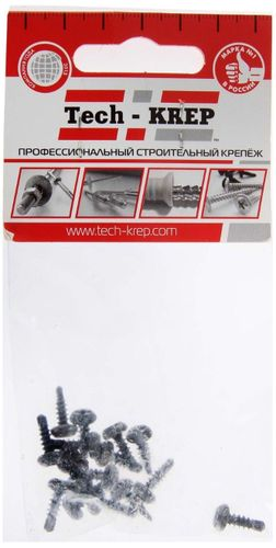 Саморезы Tech-KREP 3,5х11 мм крестообразные по металлу 16 шт, крупный план