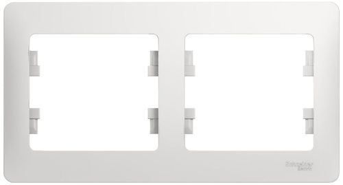 Рамка 2 поста Schneider Electric GLOSSА GSL000102 белый, фото