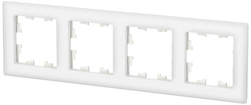 Рамка 4 поста Schneider Electric Atlas Design белый, вид