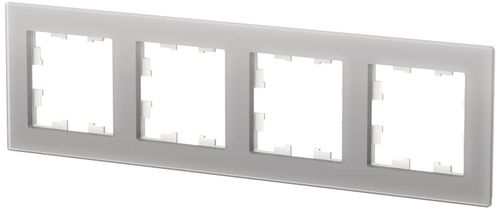 Рамка 4 поста Schneider Electric Atlas Design алюминий, вид
