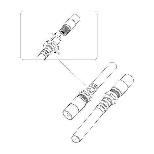Переходник антенный REXANT (гнездо F - штекер TV) RG-6 1 шт, фото