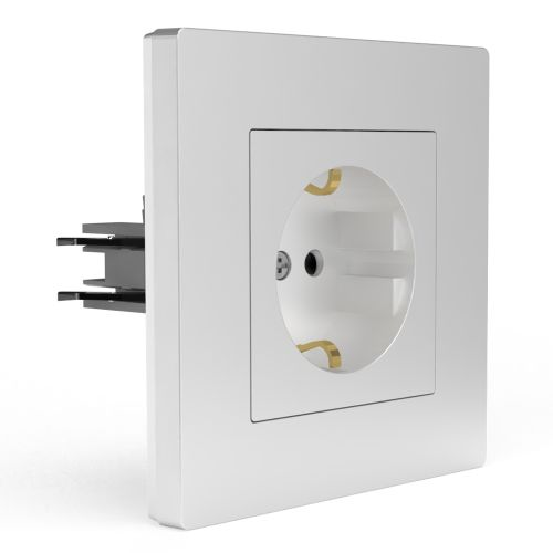 Розетка электрическая TOKOV ELECTRIC PIXEL 1791366 белый, фотография