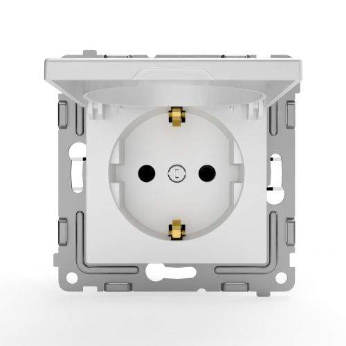 Розетка электрическая TOKOV ELECTRIC PIXEL 1791368 белый, картинка