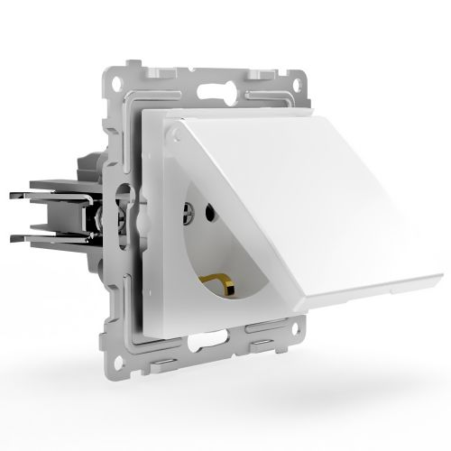 Розетка электрическая TOKOV ELECTRIC PIXEL 1791368 белый, картинка