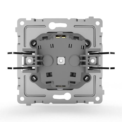 Розетка электрическая 1 пост TOKOV ELECTRIC PIXEL алюминий, вид