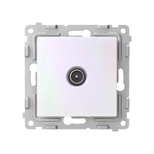 Розетка TV TOKOV ELECTRIC PIXEL 1792302 перламутр, крупный план