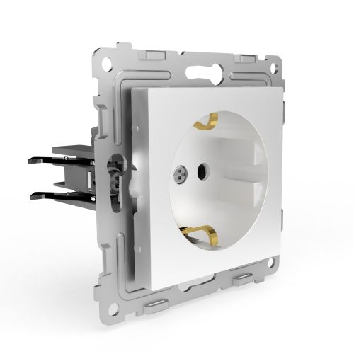 Розетка электрическая TOKOV ELECTRIC PIXEL 1791367 белый, фотография