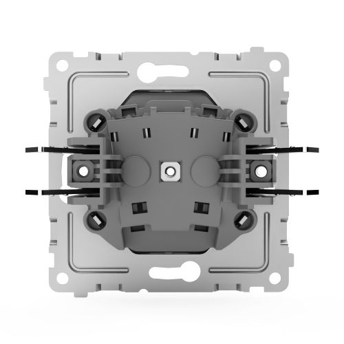 Розетка электрическая TOKOV ELECTRIC PIXEL 1792266 алюминий, фотография
