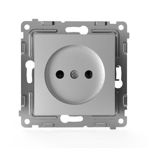 Розетка электрическая TOKOV ELECTRIC PIXEL 1792266 алюминий, детальное фото