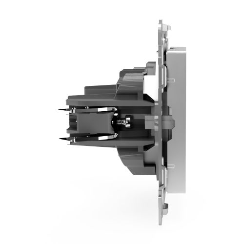 Розетка электрическая TOKOV ELECTRIC PIXEL 1792266 алюминий, изображение