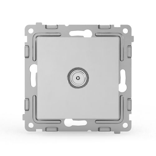 Розетка TV 1 пост TOKOV ELECTRIC PIXEL алюминий, вид