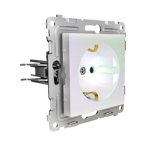 Розетка электрическая TOKOV ELECTRIC PIXEL 1792298 перламутр, изображение