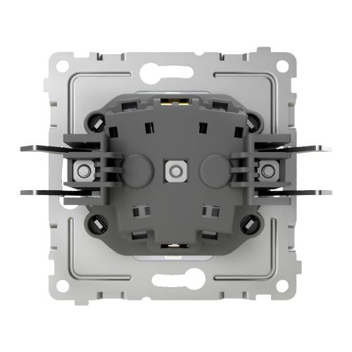 Розетка электрическая TOKOV ELECTRIC PIXEL 1792298 перламутр, крупный план