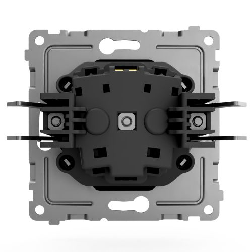 Розетка электрическая TOKOV ELECTRIC PIXEL 1792327 карбон, детальное фото