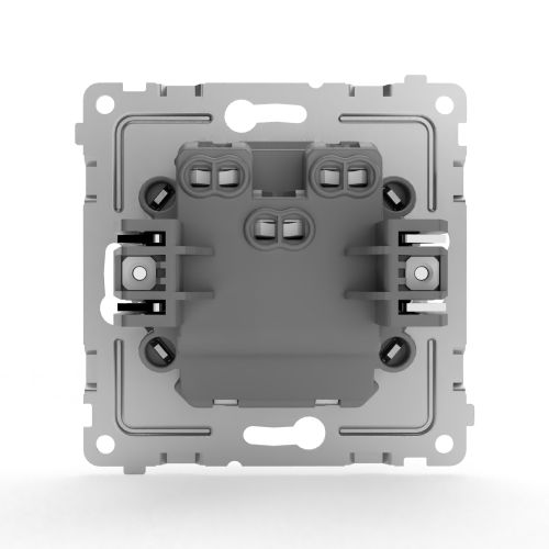 Переключатель 2-клавишный TOKOV ELECTRIC PIXEL 1791361 белый, крупный план