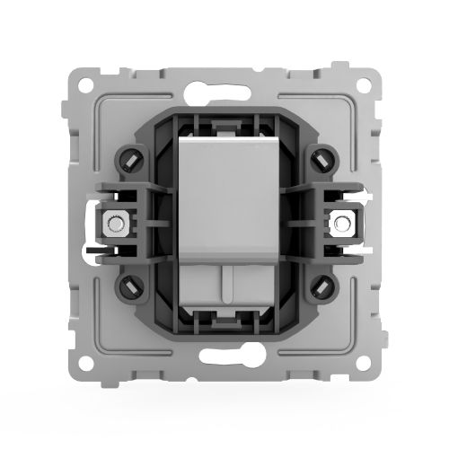 Розетка TV TOKOV ELECTRIC PIXEL 1792331 карбон, крупный план