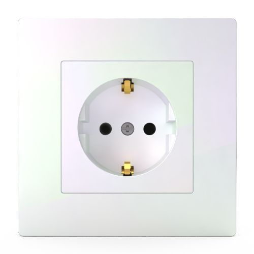 Розетка электрическая TOKOV ELECTRIC PIXEL 1792297 перламутр, изображение