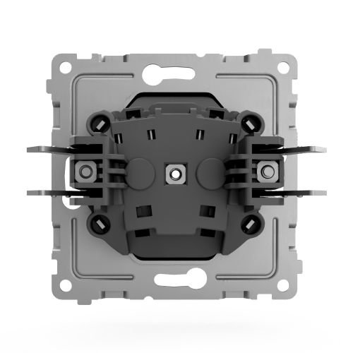 Розетка электрическая TOKOV ELECTRIC PIXEL 1792324 карбон, крупный план