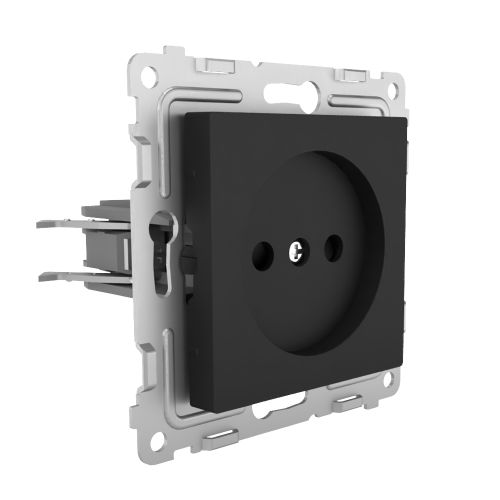 Розетка электрическая TOKOV ELECTRIC PIXEL 1792324 карбон, картинка