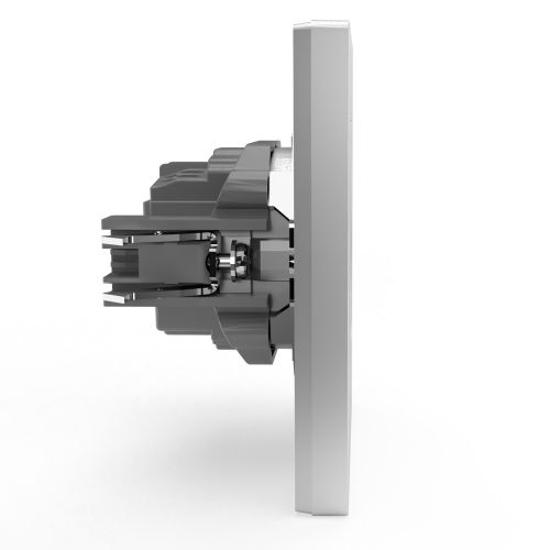 Розетка электрическая TOKOV ELECTRIC PIXEL 1792268 алюминий, вид